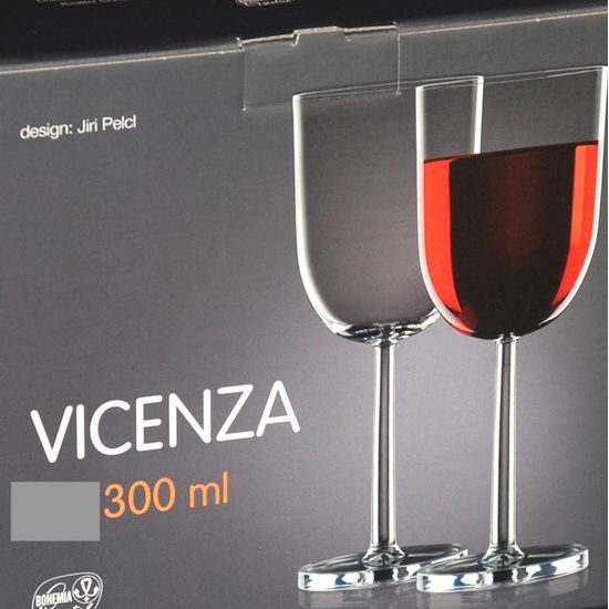 Vicenza: Pohár 300 ml, 4 ks., design Jiří Pelcl, Bohemia Crystalex