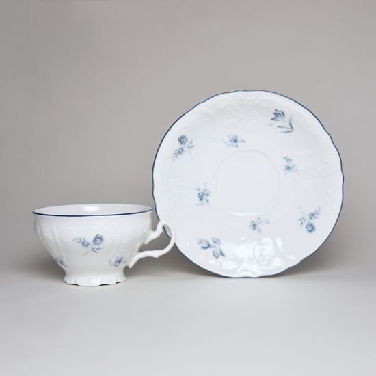 Šálek a podšálek čajový 205 ml / 15,5 cm, Thun 1794, karlovarský porcelán, BERNADOTTE kytička