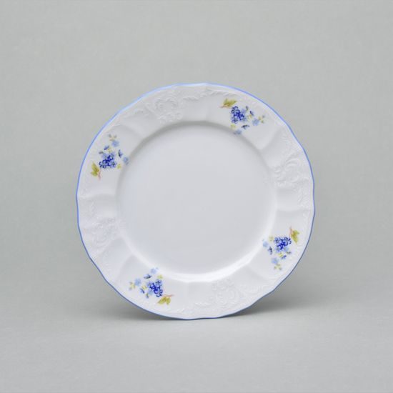 Talíř dezertní 19 cm, Thun 1794, karlovarský porcelán, BERNADOTTE pomněnka