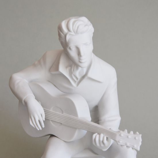 Elvis Presley, 16 x 11,6 x 24 cm, Biskvit, Porcelánové figurky Duchcov