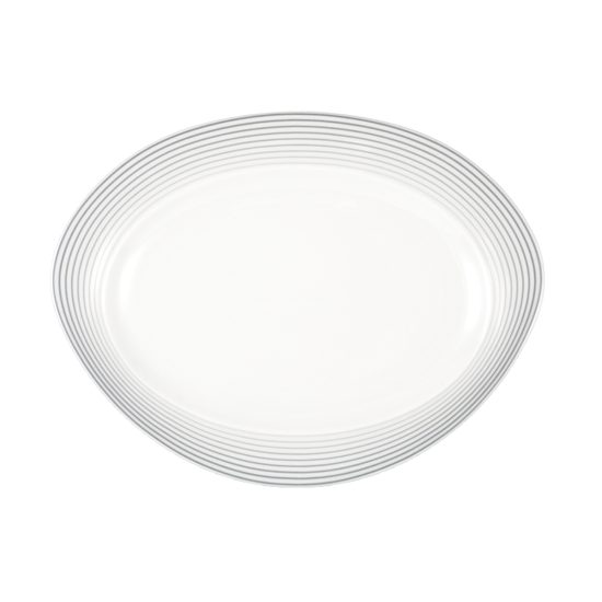 Podnos oválný 25 cm, Trio 23328 Nero, Porcelán Seltmann