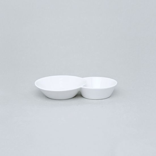 Bohemia White, Dvojpodšálek káva/čaj 15,5 cm, design Pelcl, Český porcelán a.s.