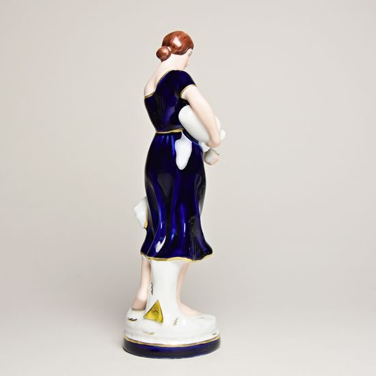 Žena se džbánem 8 x 7,5 x 22,5 cm, Isis, Porcelánové figurky Duchcov