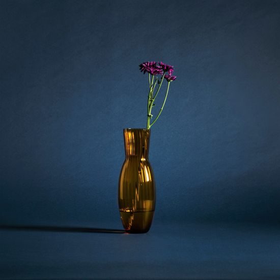 Křišťálová karafa / váza 1350 ml, Amber - Tethys, Sklárna Květná 1794