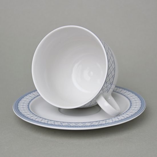 Šálek vysoký čajový / kávový 230 ml a podšálek 15,5 cm, Thun 1794, karlovarský porcelán, OPÁL 80144
