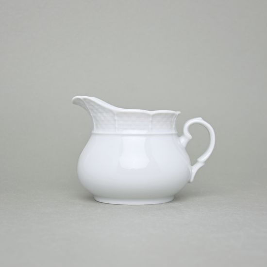 Mlékovka nízká 450 ml, Thun 1794, karlovarský porcelán, NATÁLIE bílá