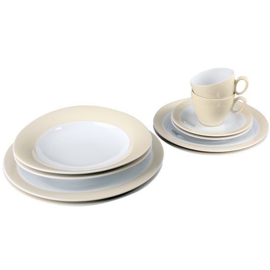 Jídelní souprava pro 2 osoby (10dílná), Trio 23600 Vanilla, Porcelán Seltmann