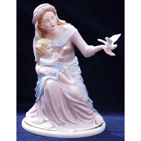Madona s dítětem 21 x 23 x 34 cm, Porcelánové figurky Duchcov