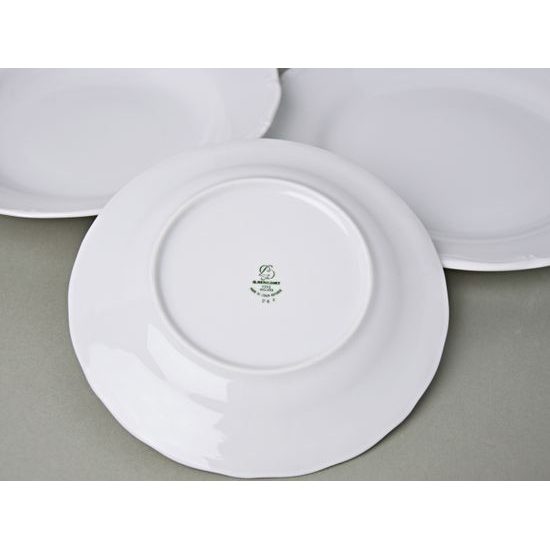Verona bílá se spodní značkou: Talířová sada s 25 cm mělkým talířem pro 6 osob, G. Benedikt 1882