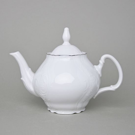 Konev čajová 1,2 l, Thun 1794, karlovarský porcelán, BERNADOTTE platina