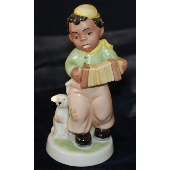 Černoušek 17 cm, Porcelánové figurky Duchcov