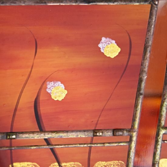 Studio Miracle: Mísa oranžovo - červená, 13,5 cm, ruční dekorace Vlasta Voborníková