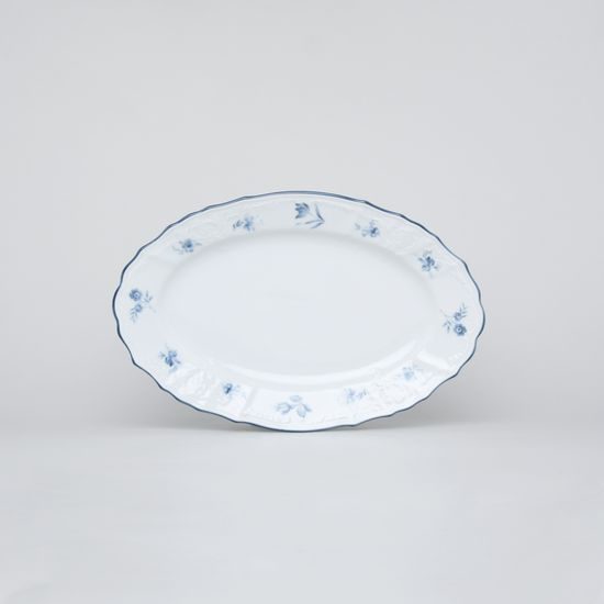 Mísa oválná 26 cm, Thun 1794, karlovarský porcelán, BERNADOTTE kytička