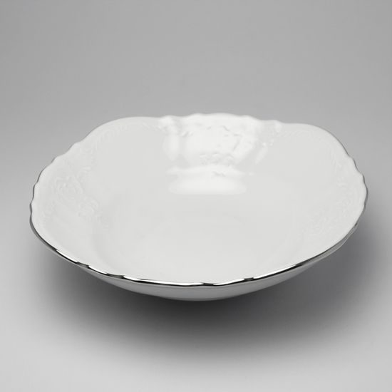 Mísa 23 cm, Thun 1794, karlovarský porcelán, BERNADOTTE platina