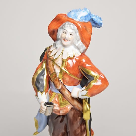 Tři mušketýři - Porthos 20 cm, Porcelánové figurky Unterweissbacher