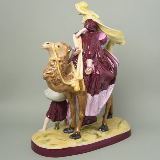 Arab na velbloudu 54 x 30 x 60 cm, saxe, Porcelánové figurky Duchcov