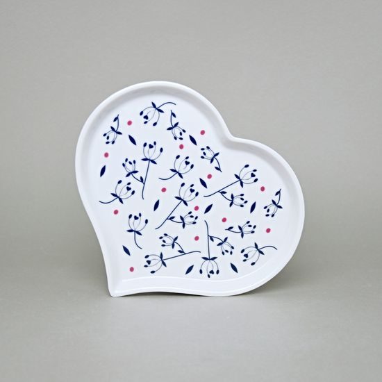 Láska: Miska / talíř srdce 21 cm, Ateliér Malíská, Thun 1794 karlovarský porcelán