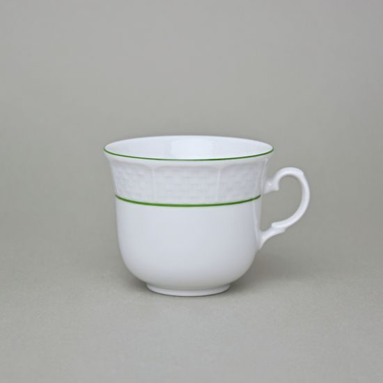 7047703: Šálek vysoký 150 ml, Thun 1794, karlovarský porcelán, NATÁLIE sv. zelená linka