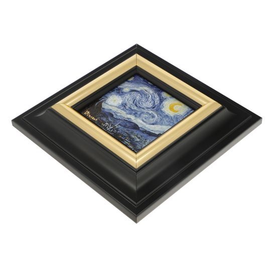 Obraz Hvězdná noc, 18,5 / 3 / 18,5 cm, porcelán, V. van Gogh, Goebel