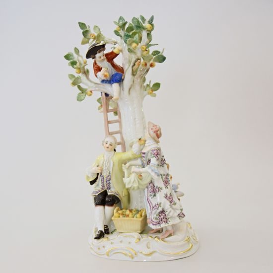 Strom a sadaři 30 cm, figurky Míšeňský porcelán