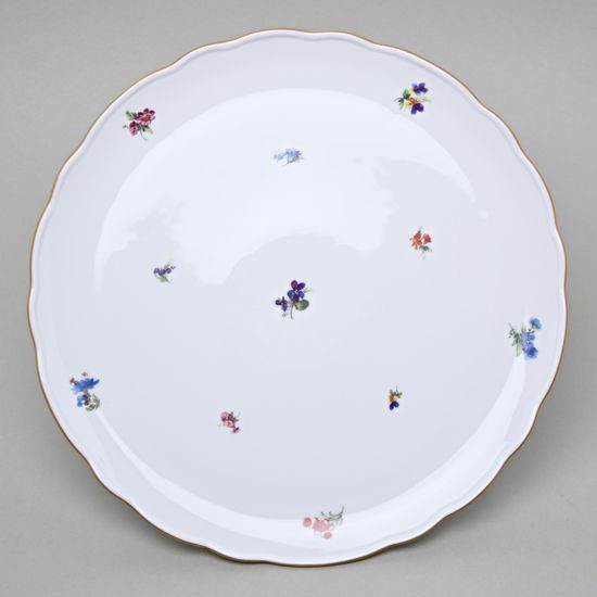 Talíř dortový na noze 31 cm, Rakouská házenka, Český porcelán a.s.