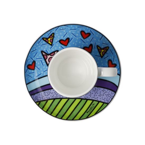 Šálek a podšálek Love, 100 ml / 12 cm, jemný kostní porcelán, R. Britto, Goebel