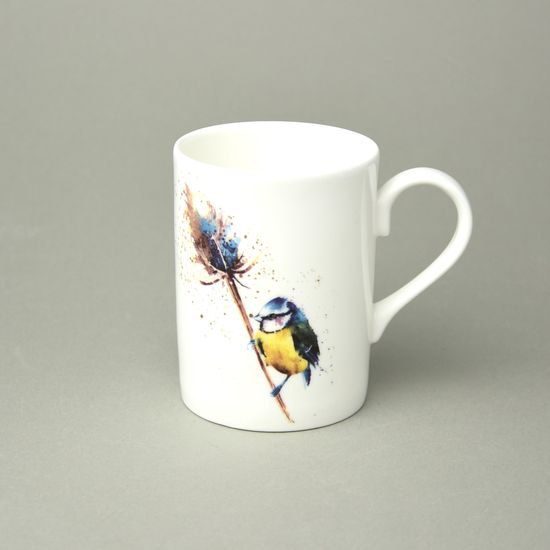 Ptáčci na bodláku: Hrnek Lucy 320 ml, anglický kostní porcelán, Roy Kirkham