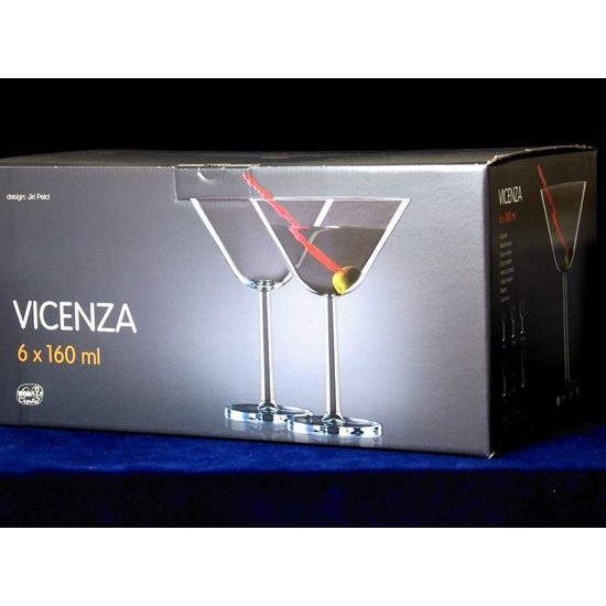 Vicenza: Sklenička na koktejl 160 ml, 6 ks., design Jiří Pelcl, Bohemia Crystalex
