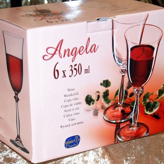 Angela 350 ml, sklenička na víno, 1 ks., Bohemia Crystalex