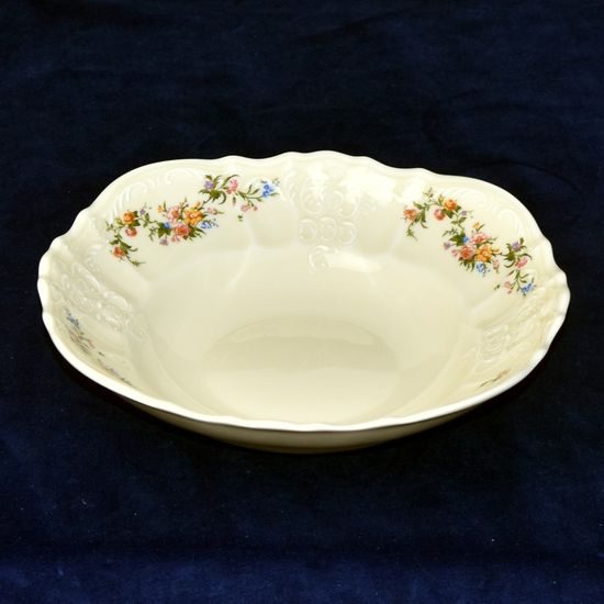 Mísa hluboká 25 cm, Thun 1794, karlovarský porcelán, BERNADOTTE ivory + kytičky