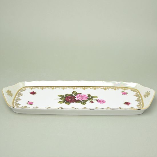 Podnos sandwichový 36 x 15 cm, Cecily, porcelán QUEENs Crown