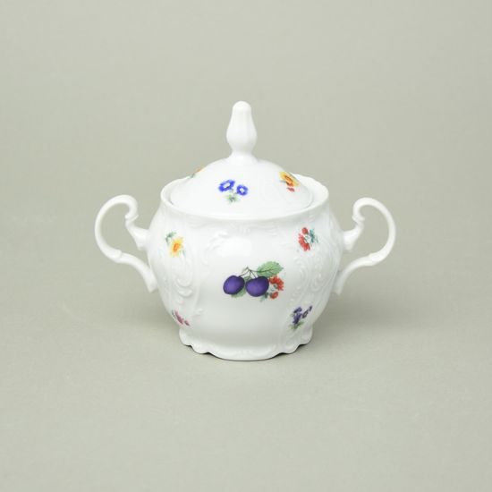 Cukřenka 220 ml, Thun 1794, karlovarský porcelán, BERNADOTTE švestky a květy