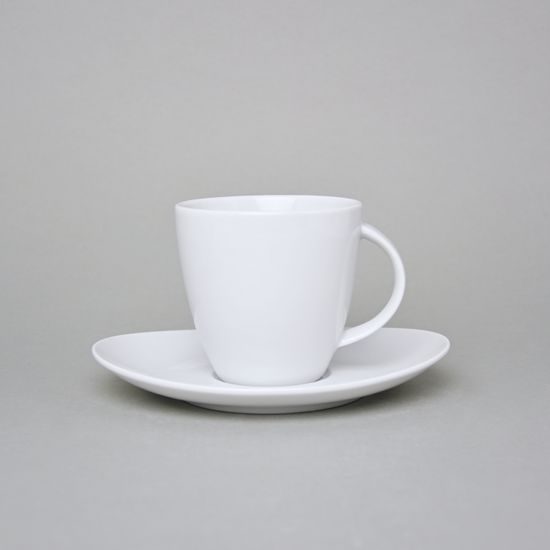 Šálek 140 ml na kávu, Thun 1794, karlovarský porcelán, Loos nedekor