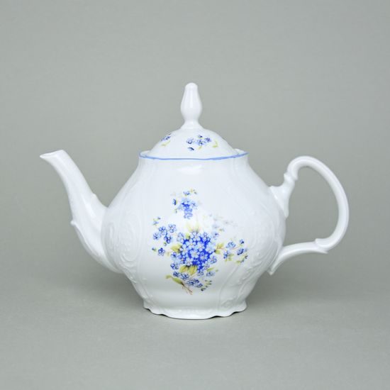 Víčko ke konvi kávové / čajové 1,2 l, Thun 1794, karlovarský porcelán, BERNADOTTE pomněnka