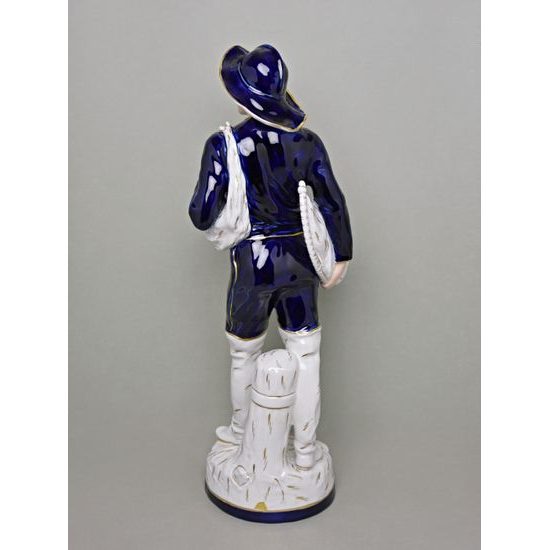 Rybář 55 x 20 x 18 cm, Isis, Porcelánové figurky Duchcov