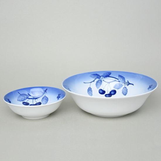 Kompotová souprava pro 4 osoby, Thun 1794, karlovarský porcelán, BLUE CHERRY