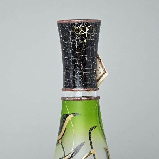 Studio Miracle: Váza zelená, 28 cm, ruční dekorace Vlasta Voborníková