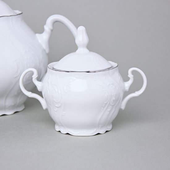 Čajová souprava pro 6 osob, Thun 1794, karlovarský porcelán, BERNADOTTE platina