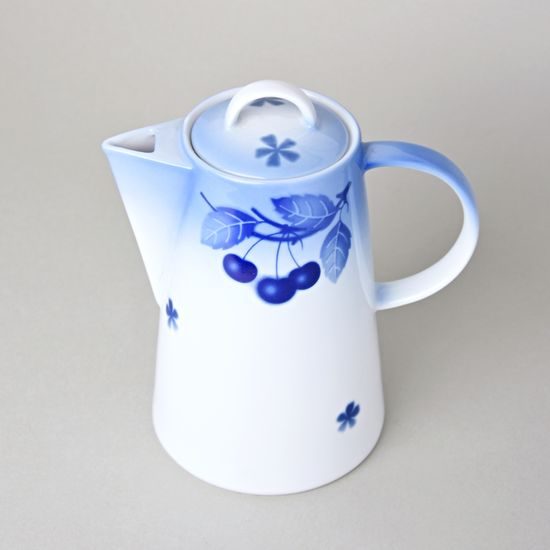 Konev kávová Tom 1,3 l, Thun 1794, karlovarský porcelán, BLUE CHERRY