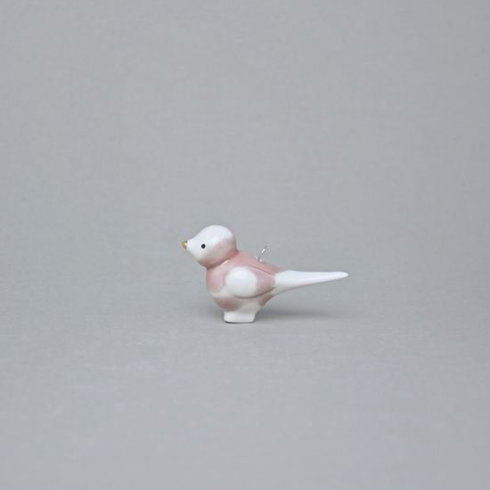 Závěsná porcelánová ozdoba - Ptáček malý, různé barvy, 6,5 cm, Goldfinger porcelán