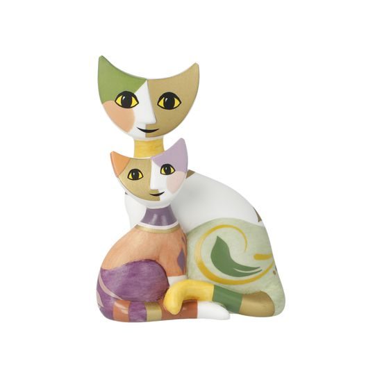 Figurka Kočky Silvia a Astro, 6 / 4,5 / 8 cm, porcelán, R. Wachtmeister, Kočky Goebel