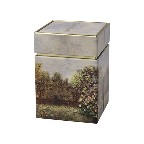 Dóza na čaj Monetův dům, 7,5 / 7,5 / 11 cm, kov, C. Monet, Goebel