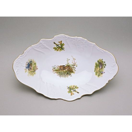 Koš na chléb a pečivo 34 cm, THUN 1794 karlovarský porcelán, BERNADOTTE myslivecká