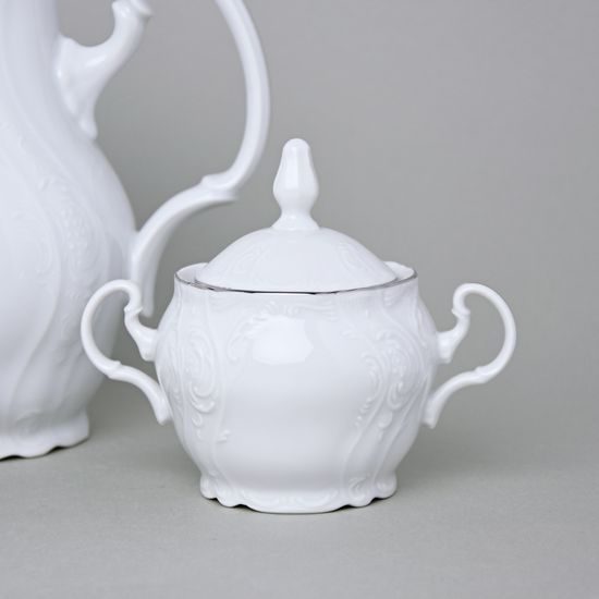 Kávová souprava pro 6 osob, Thun 1794, karlovarský porcelán, BERNADOTTE platina