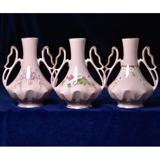 Váza 16,2 cm, Jarmila, 245, 520, 552, Růžový porcelán z Chodov