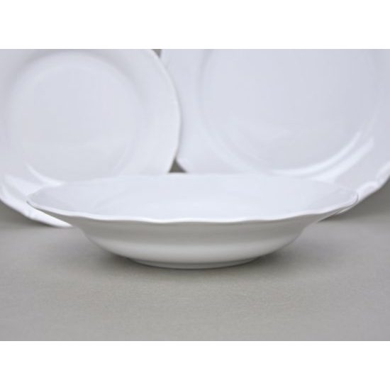 Verona bílá se spodní značkou: Talířová sada s 25 cm mělkým talířem pro 6 osob, G. Benedikt 1882