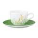 Liberty luční tráva: Kávová sada 18 díl. se zelenými podšálky, porcelán Seltmann