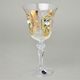 Křišťálové sklenice na víno broušené 18,2 cm - set 6 ks, platina + smalt, Jahami Bohemia