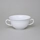 Šálek nízký 300 ml na polévku 2 uši, Thun 1794, karlovarský porcelán, NATÁLIE bílá