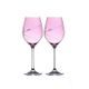 Silueta Celebration Pink - Set 2 sklenic na bílé víno 330 ml, krystaly Swarovski, DIAMANTE